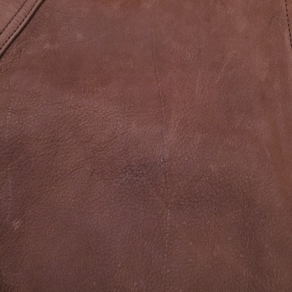 Vintage St Johns Bay Leather Jacket Mens Large Brown Wool Insulated Soft Supple - Picture 14 of 16